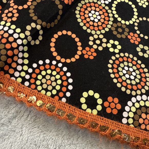 Talbots Women's Size 10 Black Multicolored A-Line Skirt Dot Design Lined - Picture 5 of 6